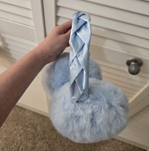 Light Blue Faux Fur Earmuffs